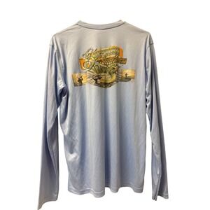 Vapor Apparel Long Sleeve Duck Festival Performance Polyester‎ Shirt Blue Size S